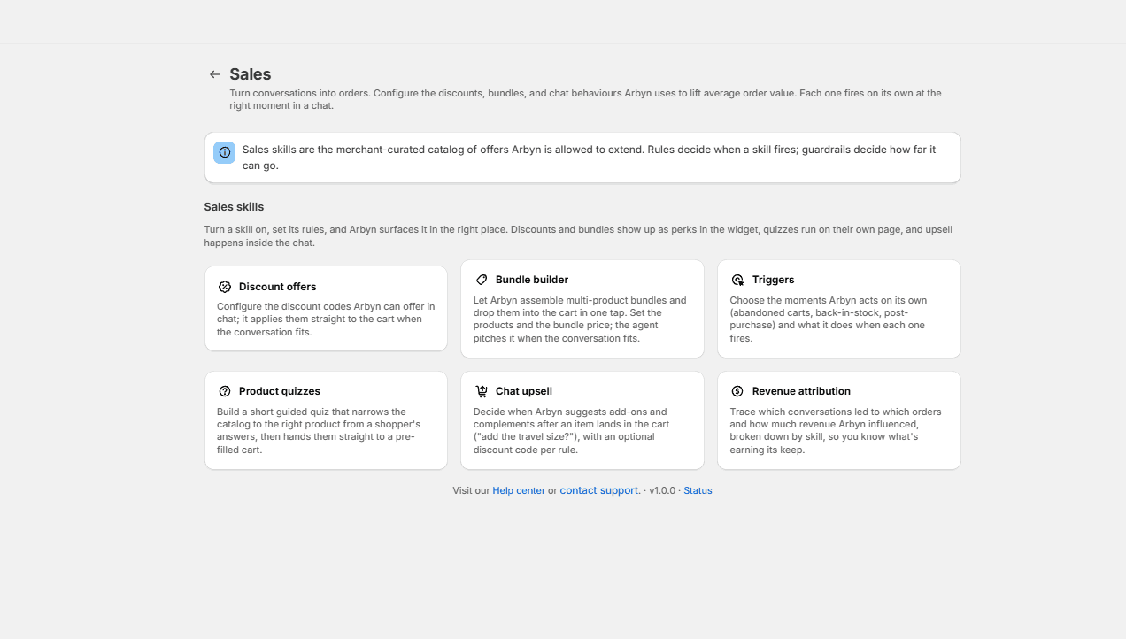 Shopify Bundle Suggestions in Chat